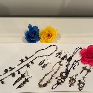 Vintage Multi-Color Necklace Earrings Sets #H1